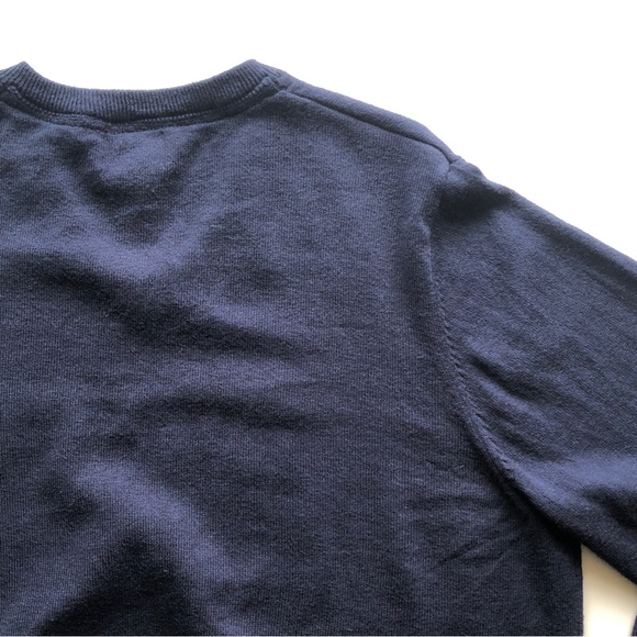 L.L. Bean Men’s Navy Blue Cotton Cashmere V-Neck Knit Sweater M Medium - Picture 7 of 12